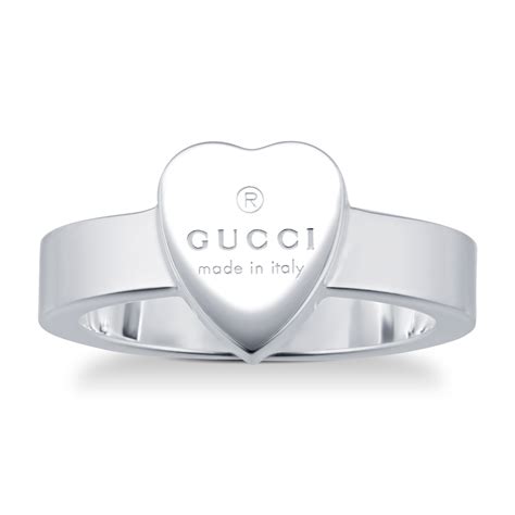 gucci flora sterling silver ring|gucci trademark silver heart ring.